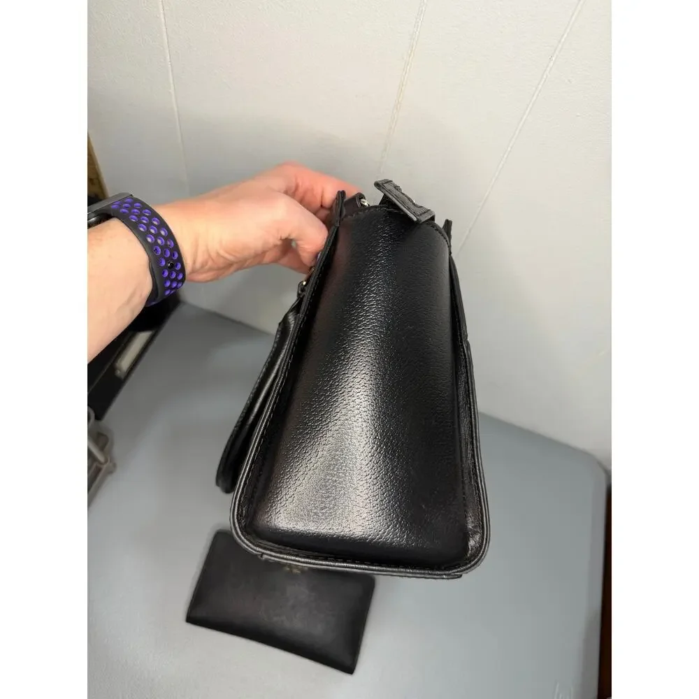 Kate Spade Lana Grove Satchel Purse Handbag Wallet Set Black Genuine Leather